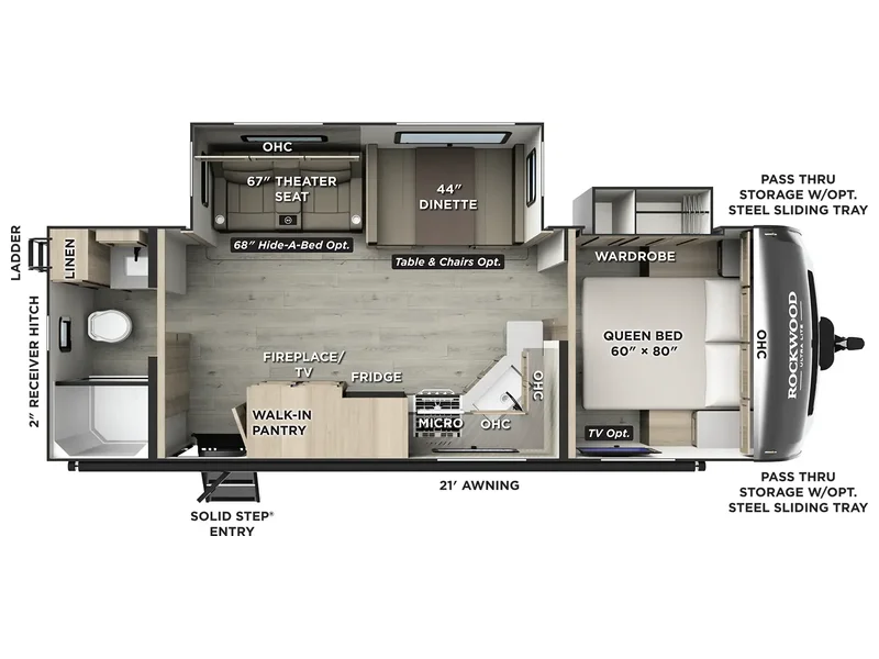 2026 Forest River ROCKWOOD ULTRA LITE 2606WS floorplan