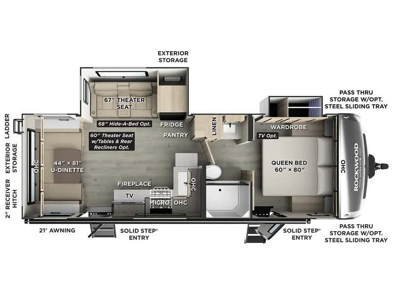 2026 Forest River ROCKWOOD ULTRA LITE 2618RD floorplan