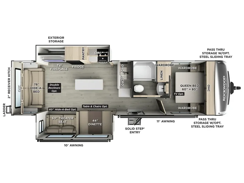 2026 Forest River ROCKWOOD ULTRA LITE 2906RL floorplan