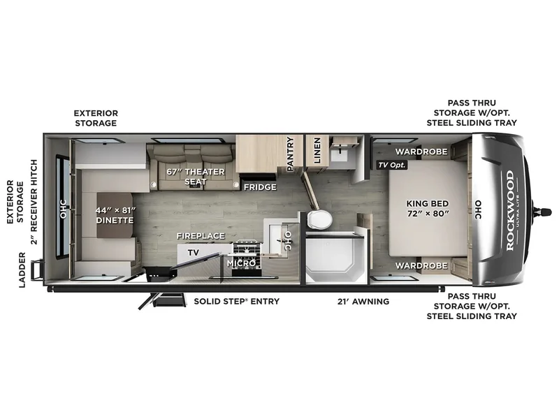 2026 Forest River ROCKWOOD ULTRA LITE 302RDT floorplan