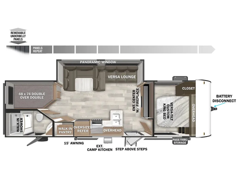 2026 Forest River Salem Cruise Lite 263BHXL floorplan