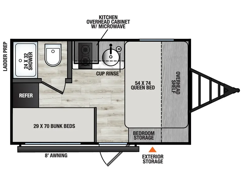 2026 Forest River Viking 3K Series 12BH floorplan