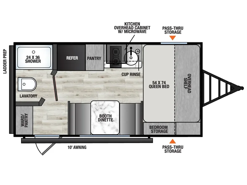 2026 Forest River Viking 3K Series 16FB floorplan
