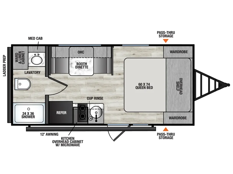 2026 Forest River Viking 3K Series 17FQ floorplan