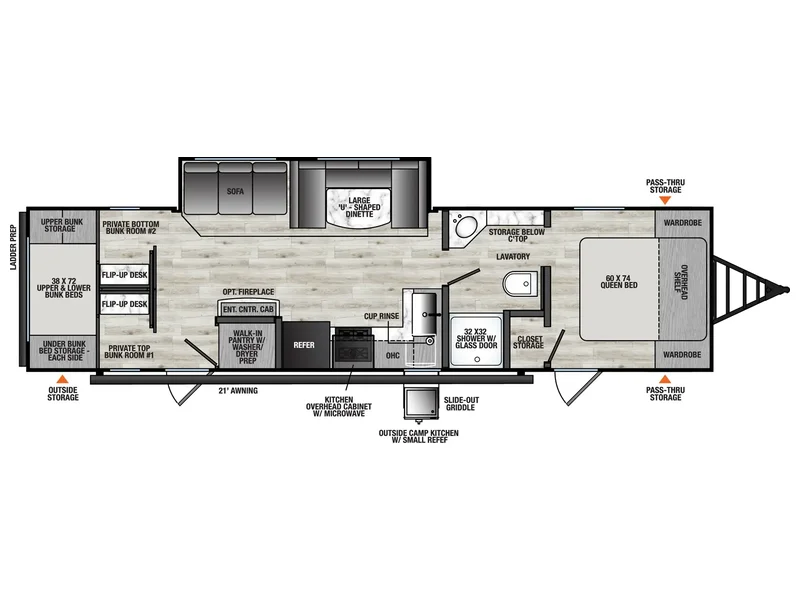2026 Forest River Viking 7K Series 282DORM floorplan
