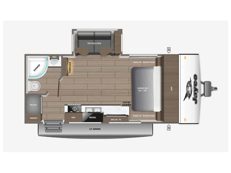 2027 Jayco Jay-Feather 18RBF floorplan