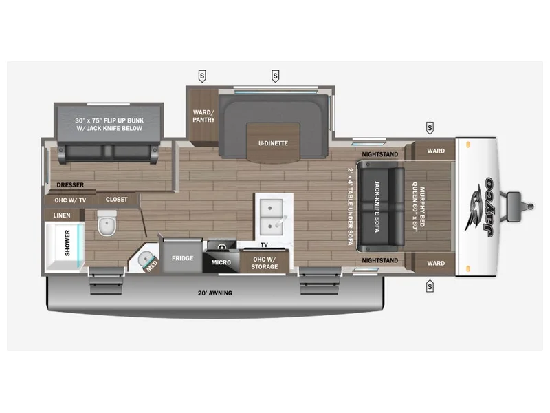2027 Jayco Jay-Feather 23MBD floorplan