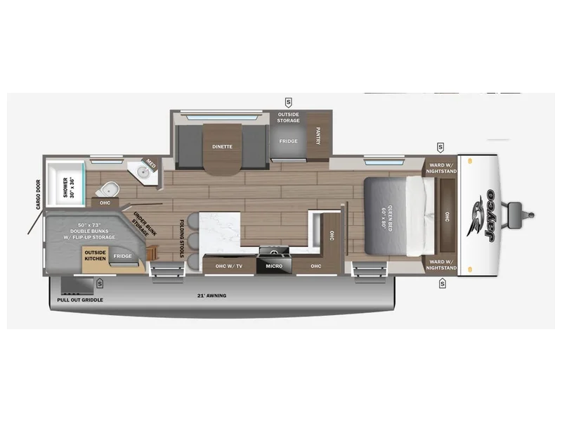 2027 Jayco Jay Feather 25BH floorplan