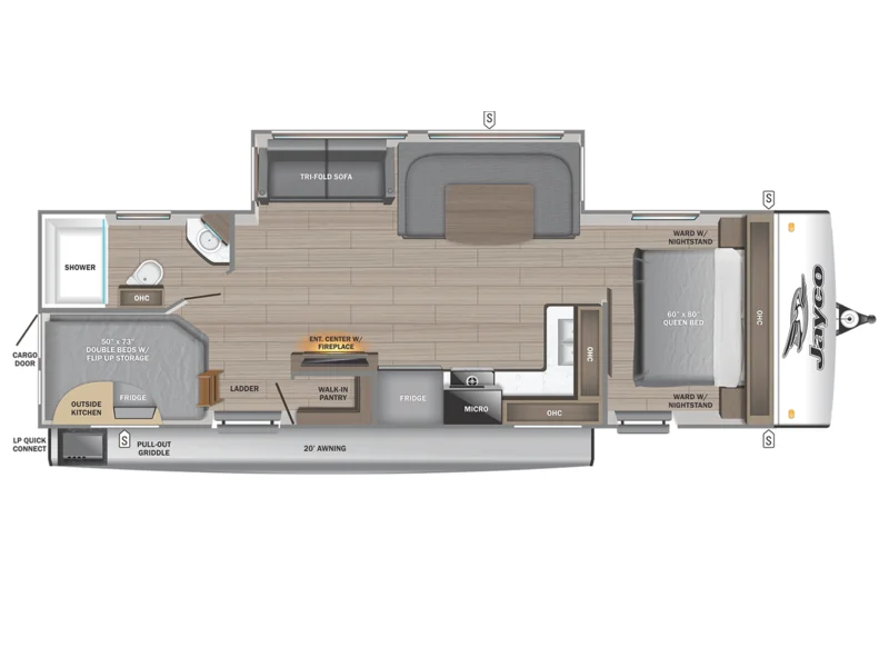 2027 Jayco Jay Feather 27BH floorplan