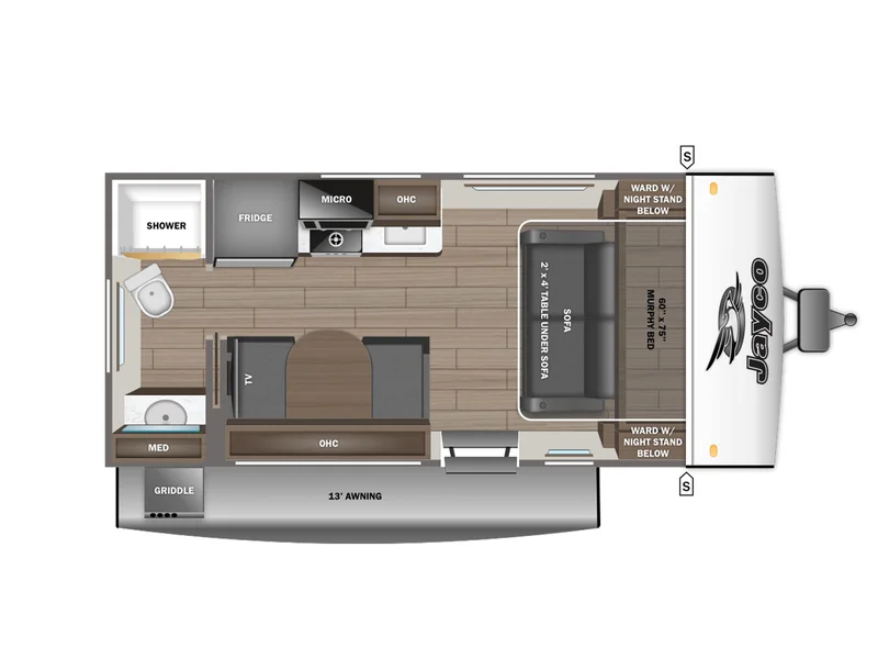 2027 Jayco Jay-Feather Air Baja 15MRB floorplan