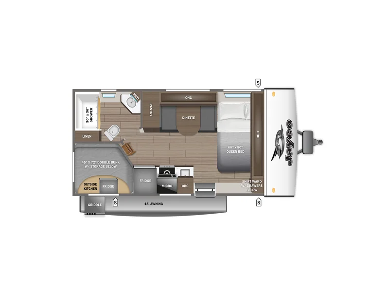2026 Jayco Jay-Feather Air 16DB floorplan