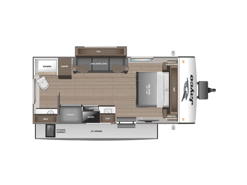 2026 Jayco JAY FEATHER AIR 18FBS floorplan