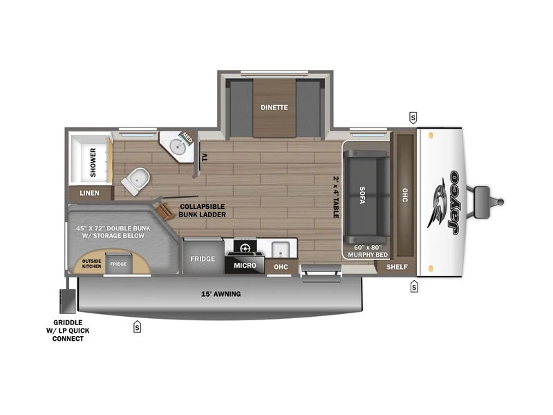 2026 Jayco Jay-Feather 19MBS floorplan