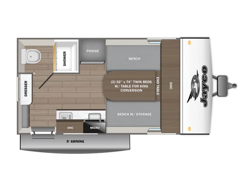2026 Jayco Jay-Feather Air SL 15TBSL floorplan