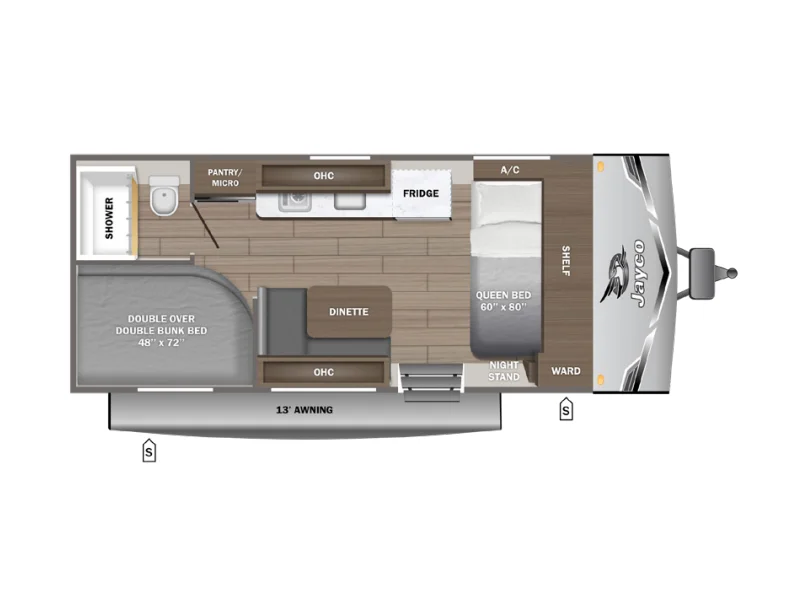 2026 Jayco Jay-Flight SLX Sport 172DBW floorplan