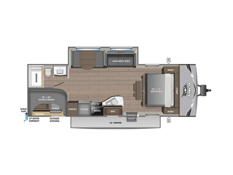 2026 Jayco JAY FLIGHT SLX 261BHS floorplan