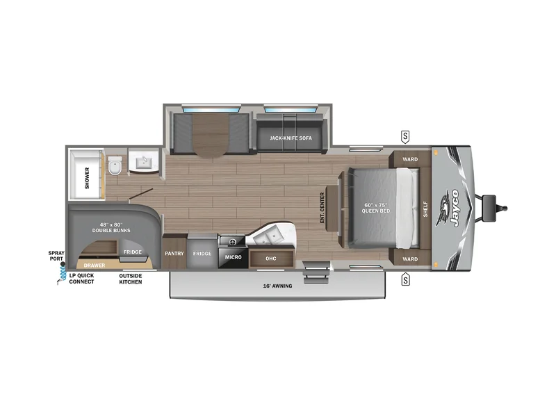 2026 Jayco Jay-Flight SLX 261BHSW floorplan