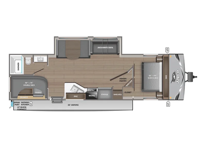 2026 Jayco Jay-Flight SLX 263BHSW floorplan