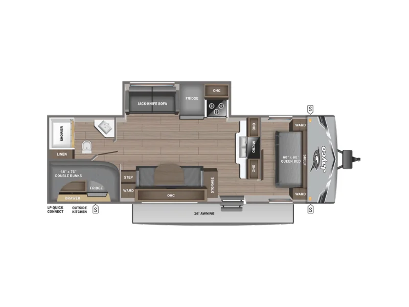 2026 Jayco JAY FLIGHT SLX 265BHS floorplan