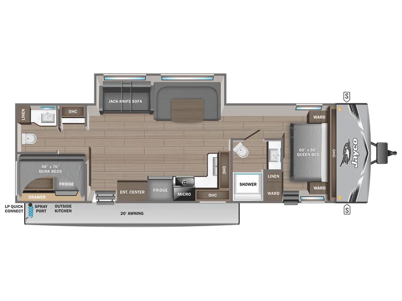 2026 Jayco JAY FLIGHT SLX 330TBS floorplan