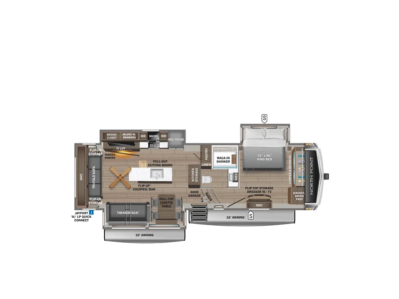 2026 Jayco NORTH POINT 310RLTS floorplan
