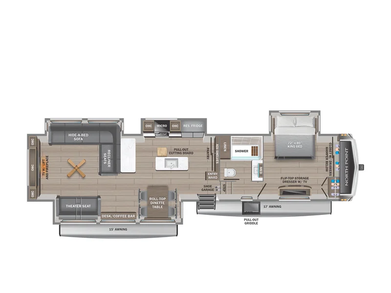 2026 Jayco NORTH POINT 381CKRE floorplan