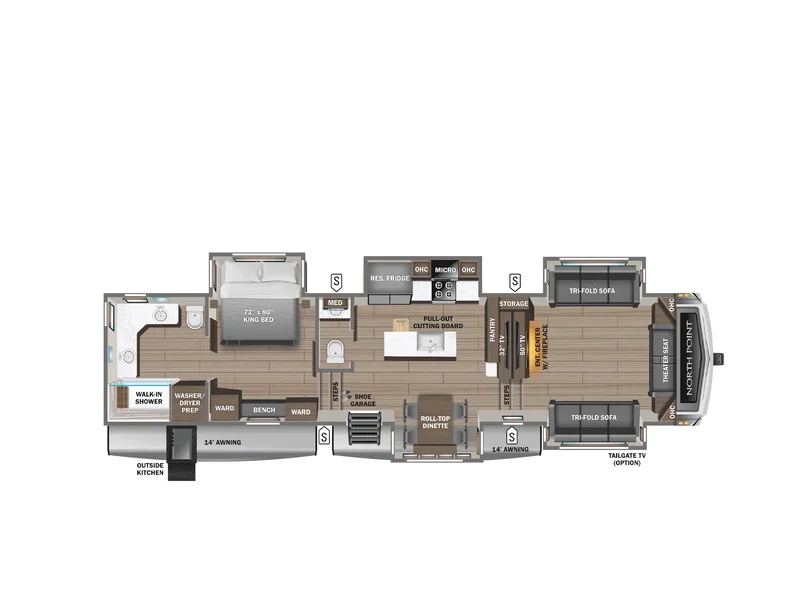 2026 Jayco NORTH POINT 382FLRB floorplan