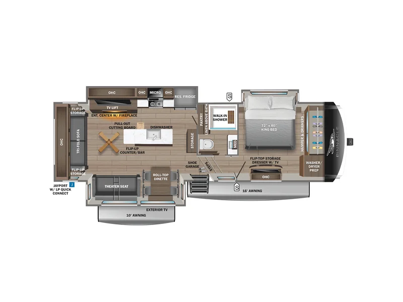 2026 Jayco Pinnacle 32RLTS floorplan