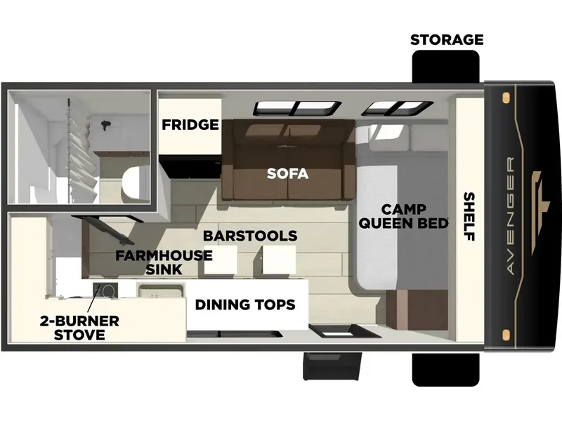 2026 Forest River AVENGER 17RK floorplan