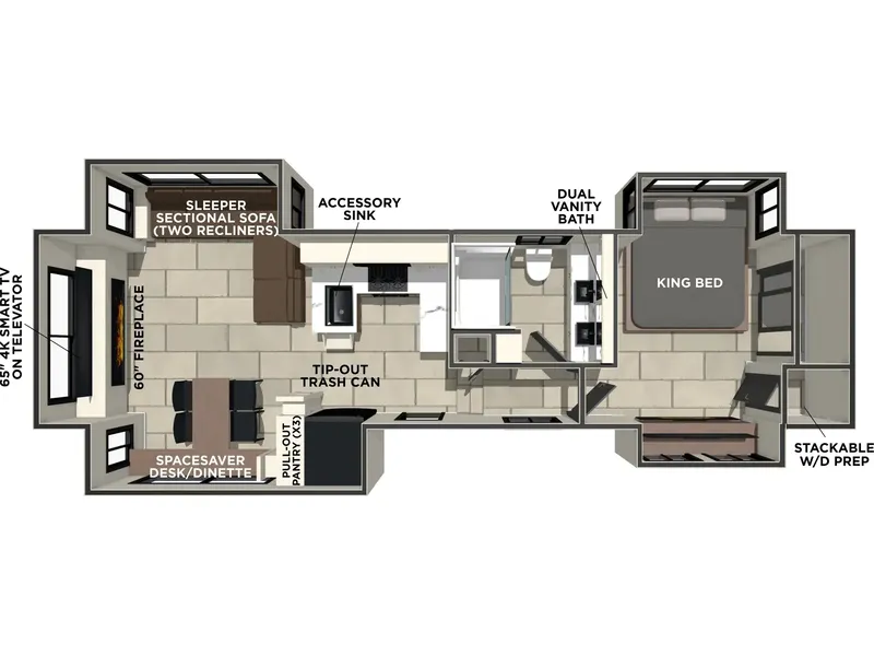 2026 Forest River SANIBEL 34LOUNGE floorplan
