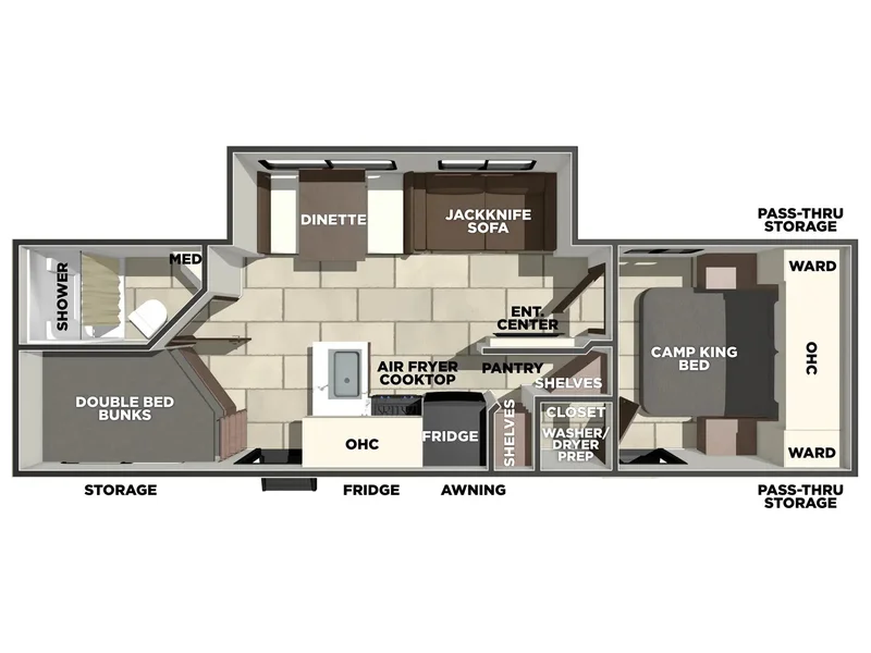 2026 Forest River TRACER 275BH floorplan