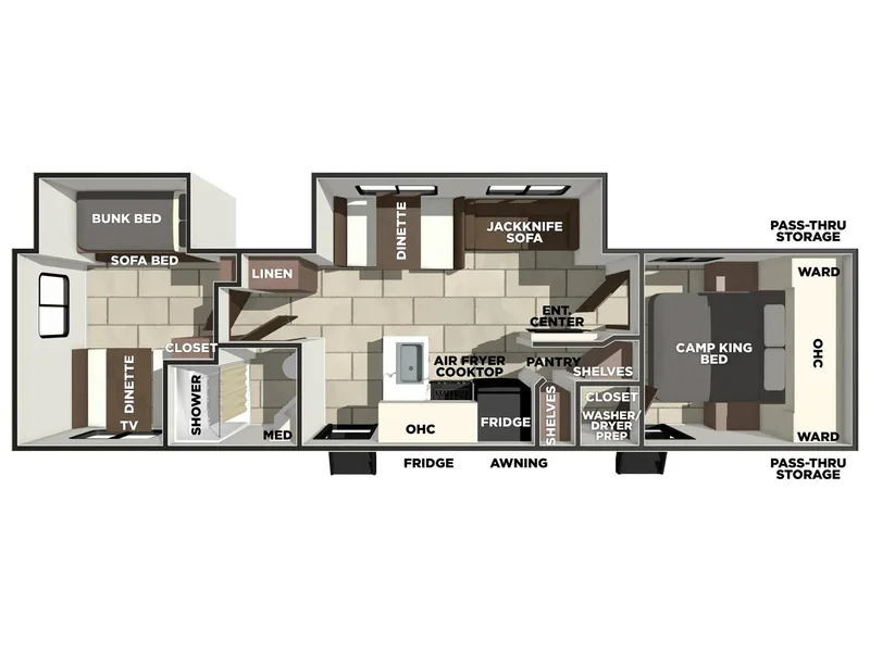 2026 Forest River TRACER 295DB floorplan