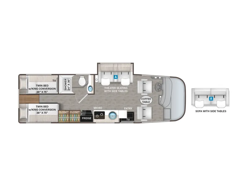 2027 Thor Motor Coach AXIS 26.2 floorplan