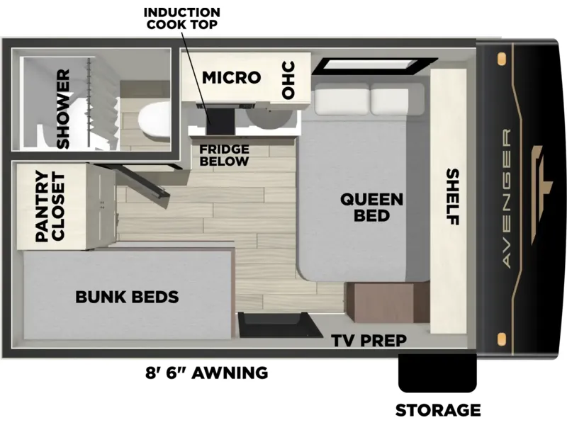 2027 Forest River AVENGER 12BHX floorplan