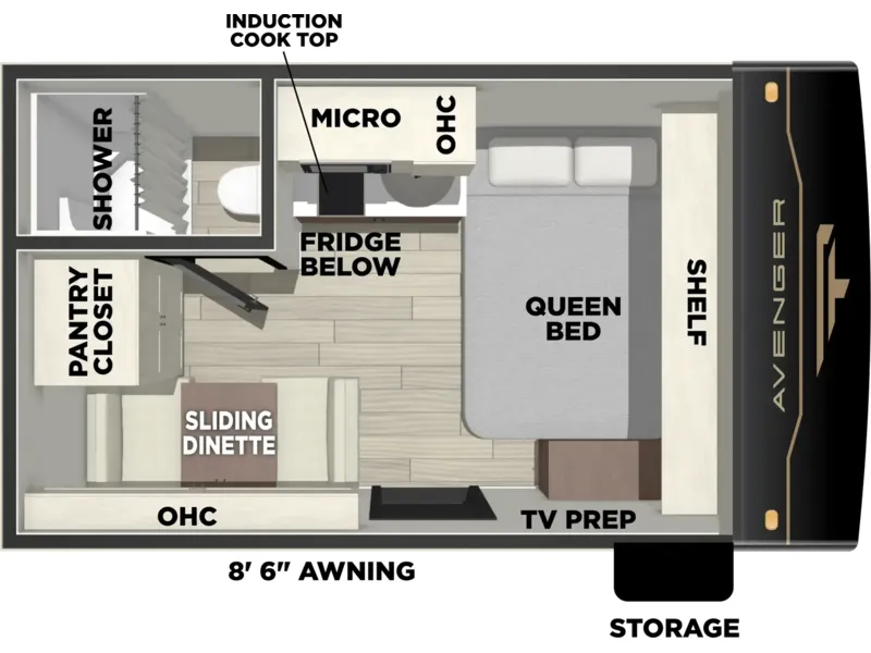 2027 Forest River AVENGER 12RDX floorplan