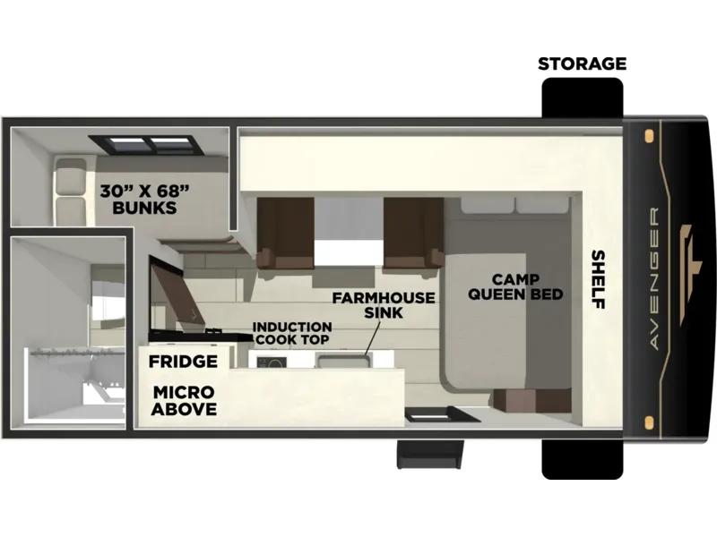 2027 Forest River AVENGER 16BHX floorplan