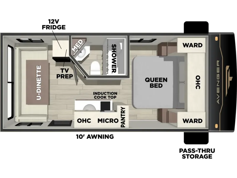 2027 Forest River AVENGER 17RDX floorplan