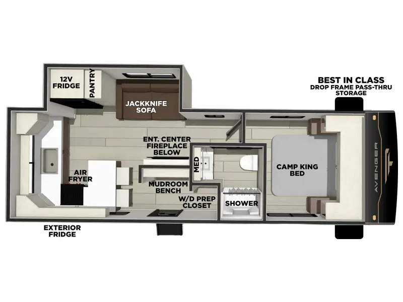 2027 Forest River AVENGER 25RKM floorplan