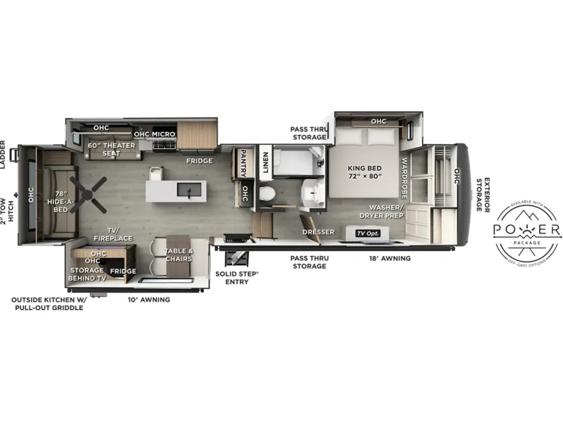 2027 Forest River Flagstaff Classic F372RL floorplan