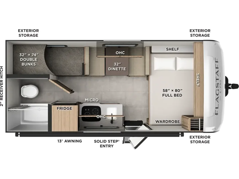 2027 Forest River Flagstaff E-PRO E171BLE floorplan
