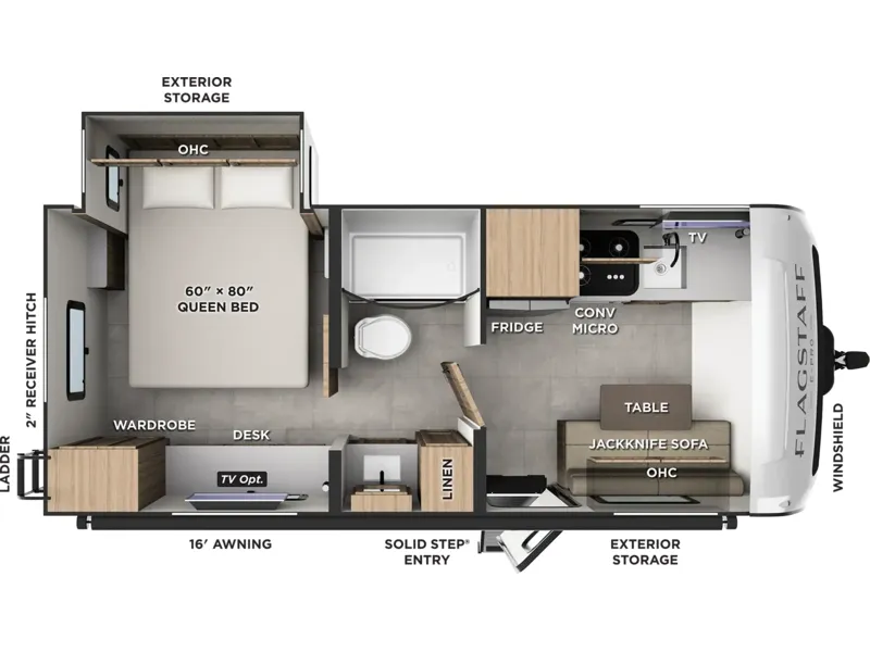2027 Forest River Flagstaff E-PRO E201RBS floorplan