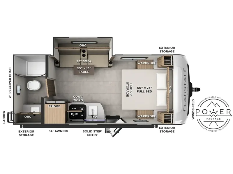 2027 Forest River Flagstaff E-PRO E201SFB floorplan