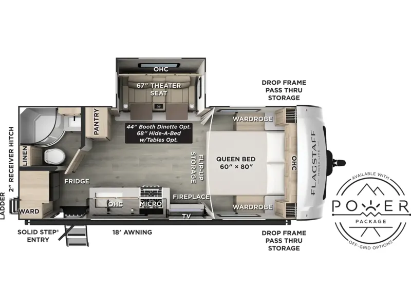 2027 Forest River Flagstaff Micro Lite 22FBS floorplan