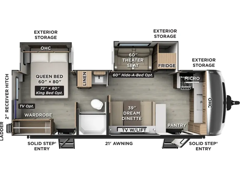 2027 Forest River Flagstaff Super Lite 26SFK floorplan