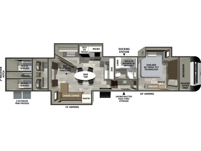 2027 Forest River IMPRESSION 36BR3 floorplan