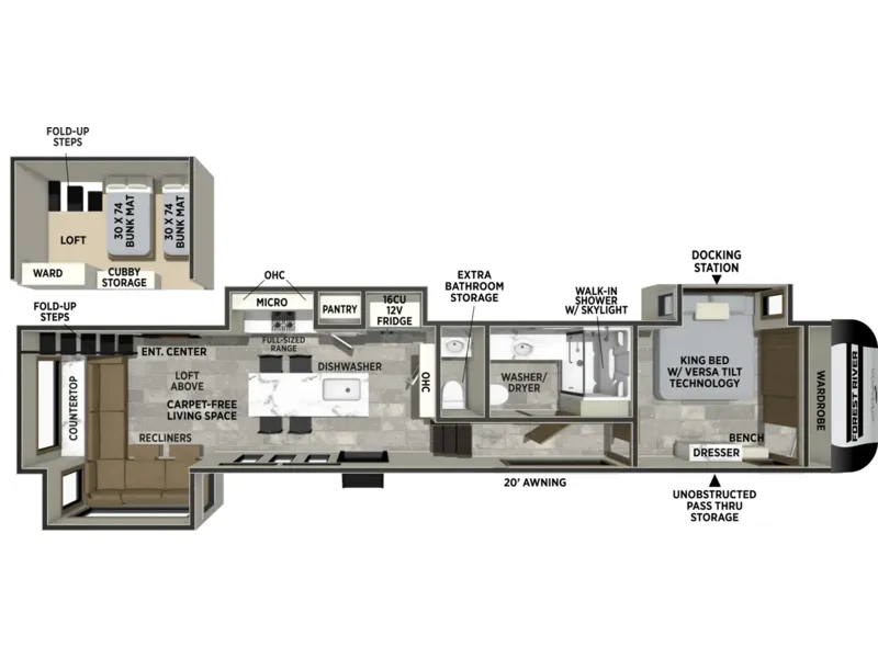 2027 Forest River IMPRESSION 44STAY floorplan