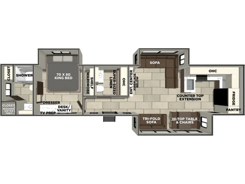 2027 Forest River LACROSSE 39FK floorplan