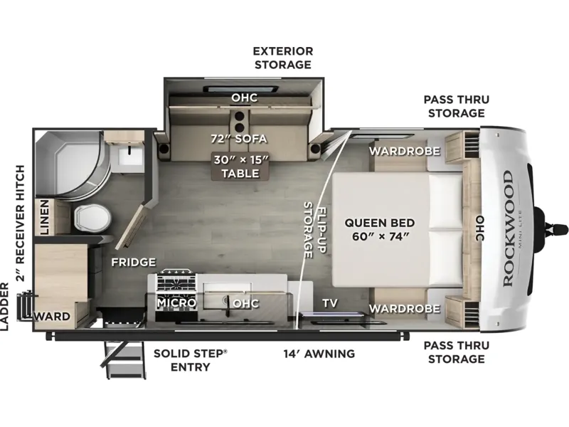 2027 Forest River ROCKWOOD MINI 2109S floorplan