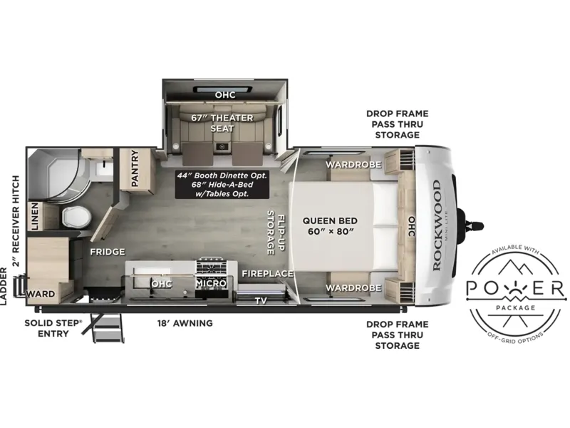 2027 Forest River ROCKWOOD MINI 2205S floorplan
