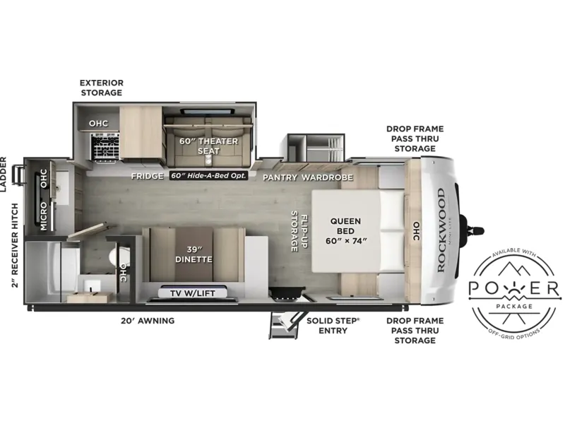 2027 Forest River ROCKWOOD MINI 2522FB floorplan